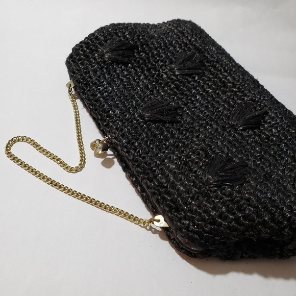 Vintage kiss lock woven handbag - Picture 5 of 7